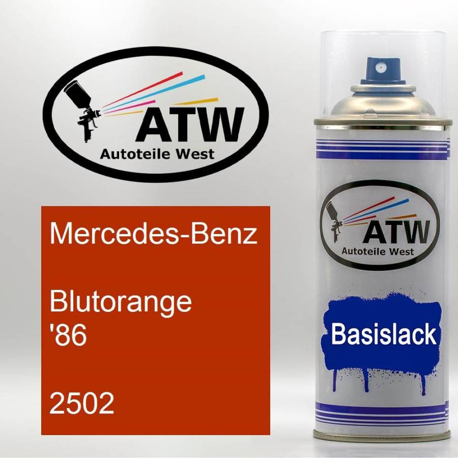 Mercedes-Benz, Blutorange '86, 2502: 400ml Sprühdose, von ATW Autoteile West.